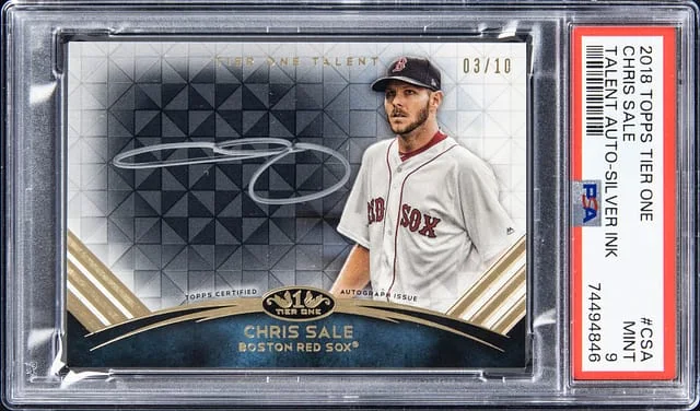 2018 Topps Chris Sale Tier One Talent Autograph Silver Ink #TTA-CSA card image