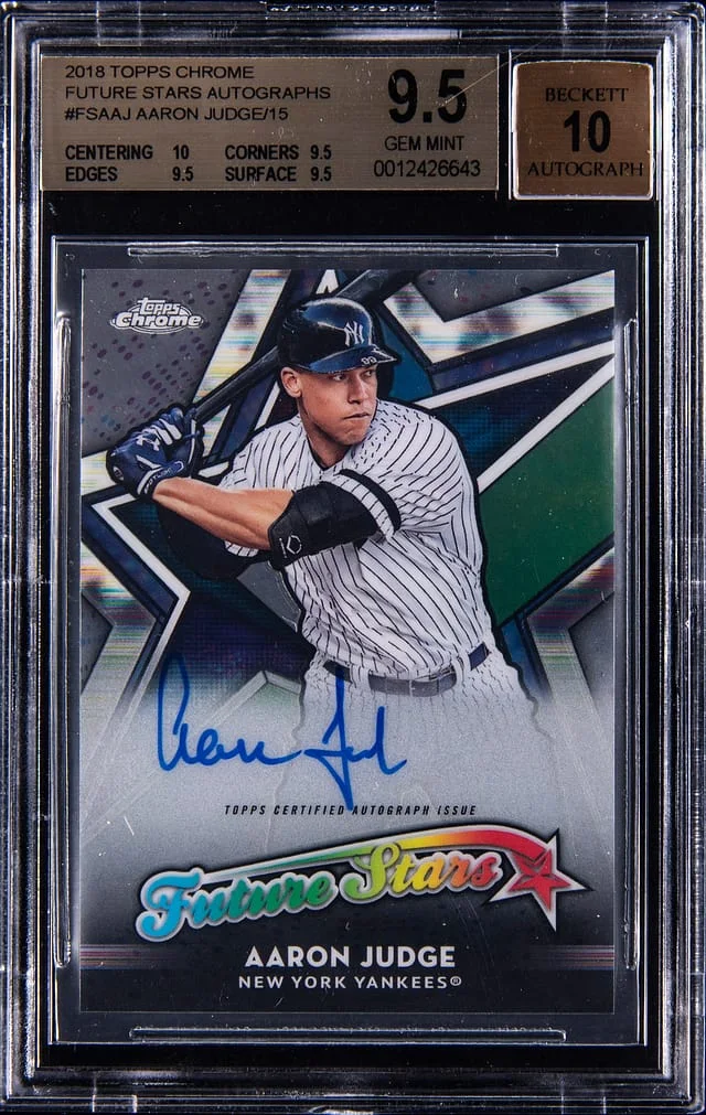 2018 Topps Chrome Aaron Judge Future Stars Autographs #FSA-AJ card image