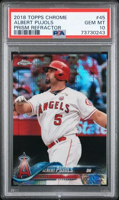 2018 Topps Chrome Albert Pujols Prism Refractor #45 card image