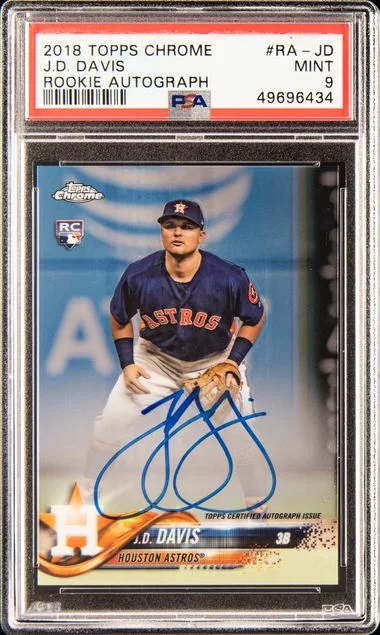 2018 Topps Chrome Autograph Ra-Jd J.D. Davis #no-number card image