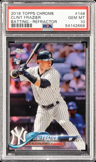 2018 Topps Chrome Clint Frazier Batting-Refractor #148 card image