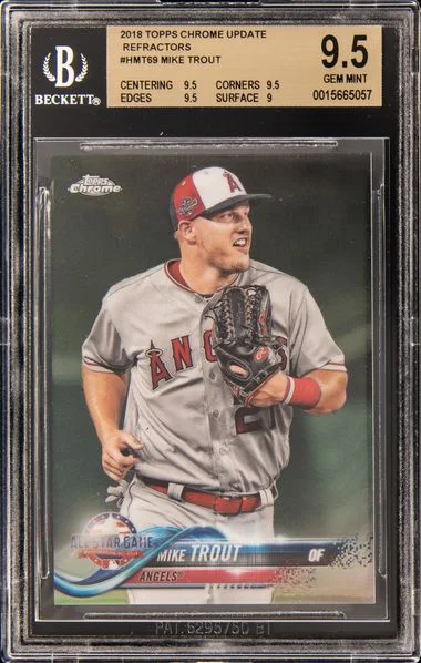 2018 Topps Chrome Mike Trout Refractor #Hmt69 card image