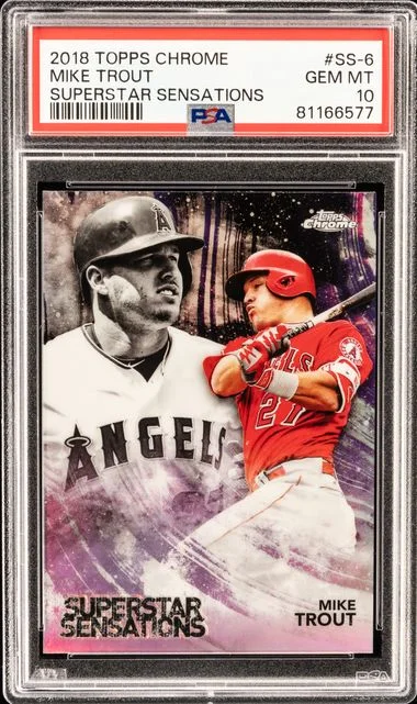 2018 Topps Chrome Mike Trout Superstar Sensations #SS-6 card image