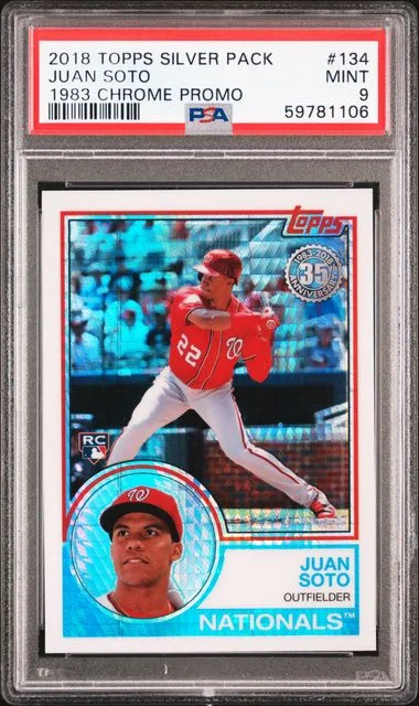 2018 Topps Chrome Promo 134 Juan Soto Silver Pack #1983 card image