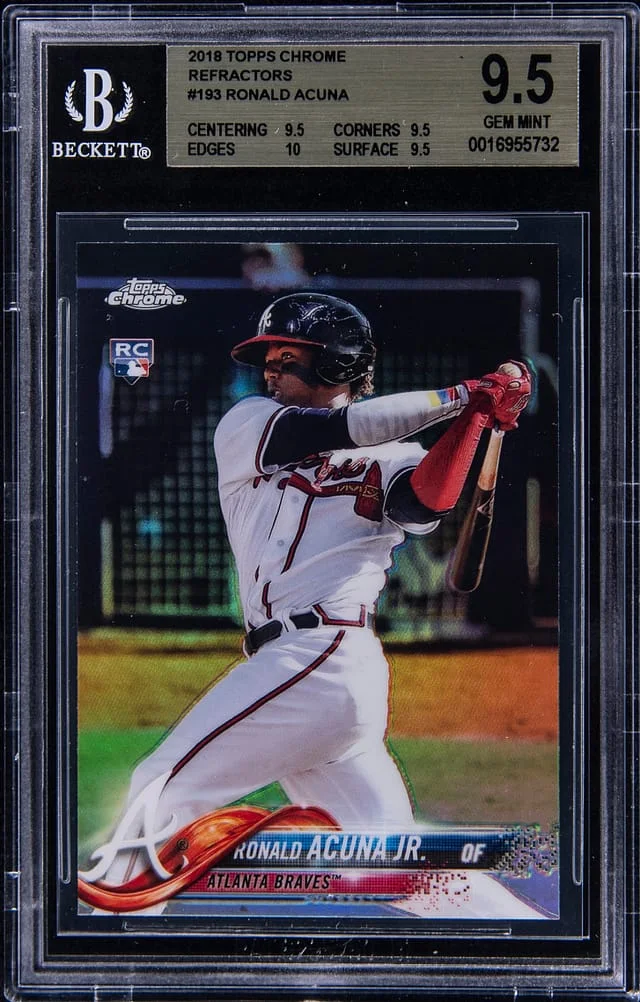 2018 Topps Chrome Ronald Acuna Refractor #193 card image