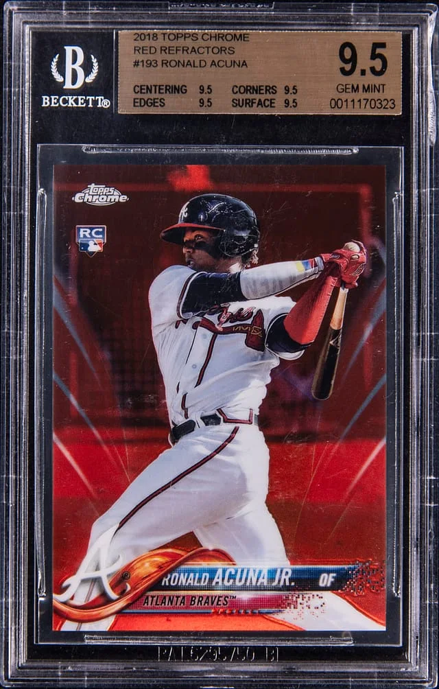2018 Topps Chrome Ronald Acuna Jr. Negative Refractor #193 card image