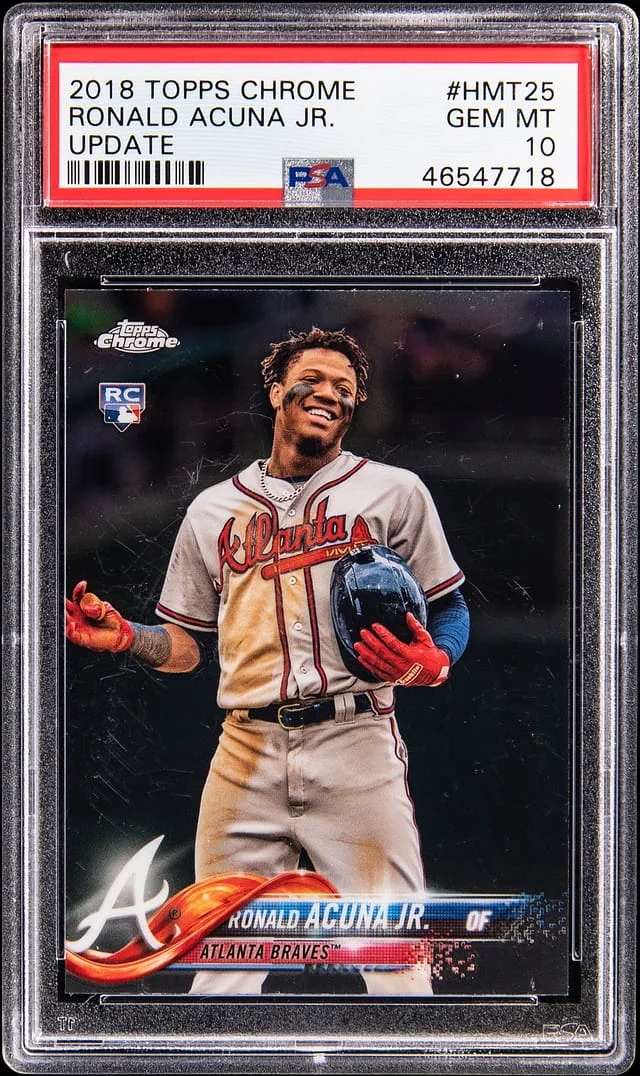 2018 Topps Chrome Ronald Acuna Jr. #HMT-25 card image