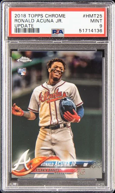 2018 Topps Chrome Ronald Acuna Jr. Refractor #Hmt25 card image