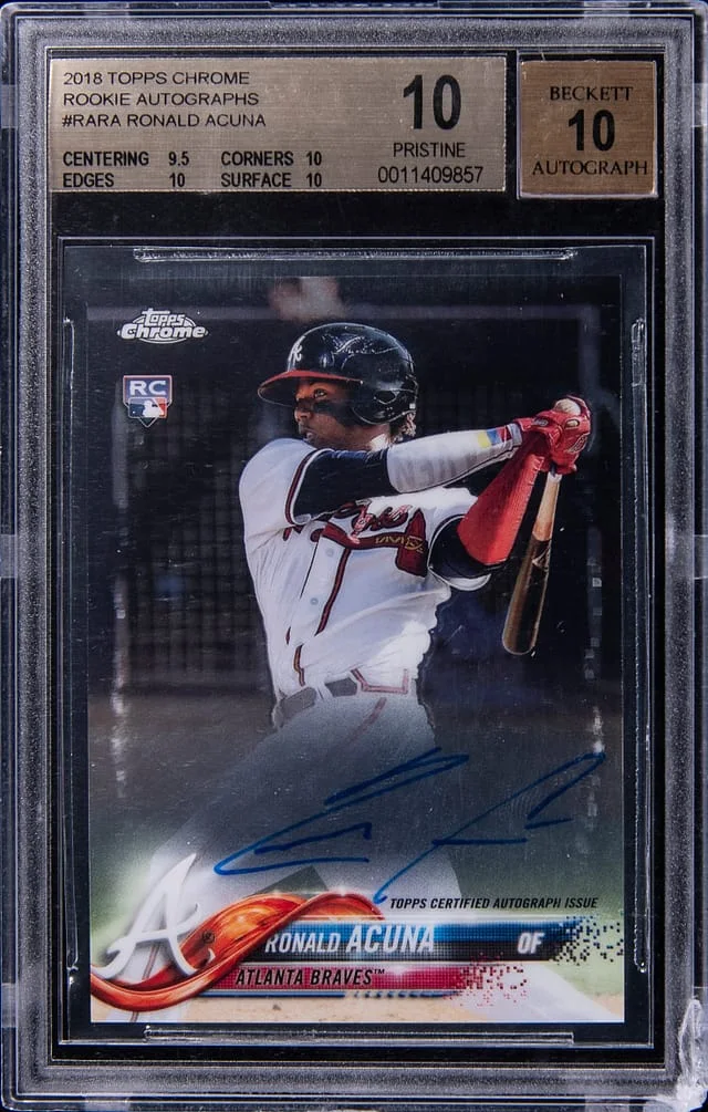 2018 Topps Chrome Ronald Acuna Jr. Autograph #RARA card image