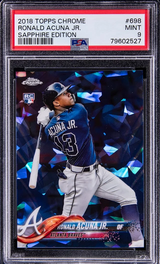 2018 Topps Chrome Sapphire Edition Ronald Acuna Jr. #698 card image