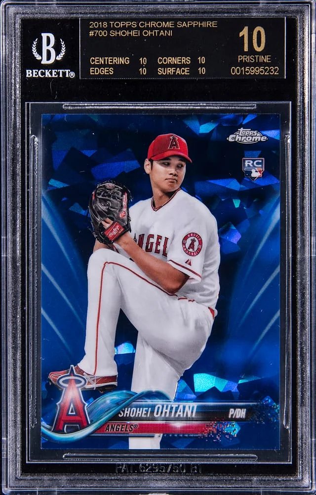 2018 Topps Chrome Sapphire Shohei Ohtani #700 card image
