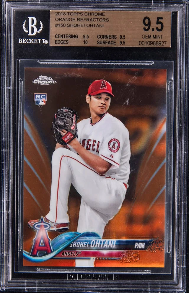 2018 Topps Chrome Shohei Ohtani Pink Refractor #150 card image