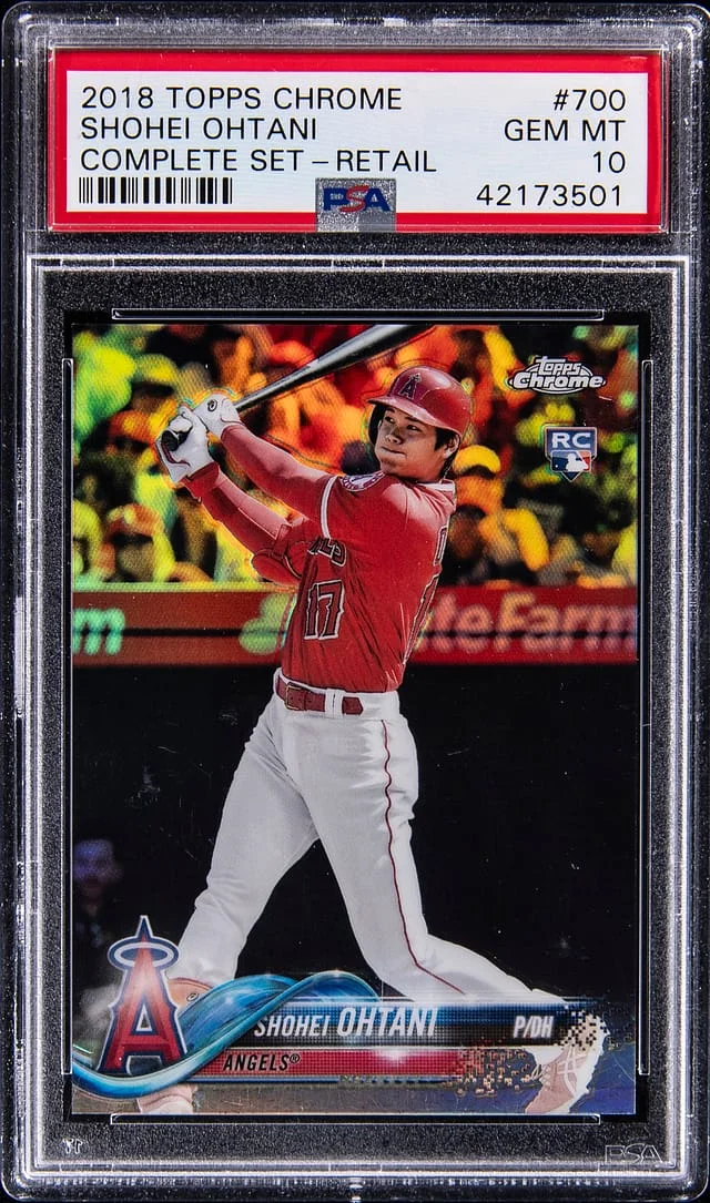2018 Topps Chrome Shohei Ohtani Complete Set Retail #700 card image