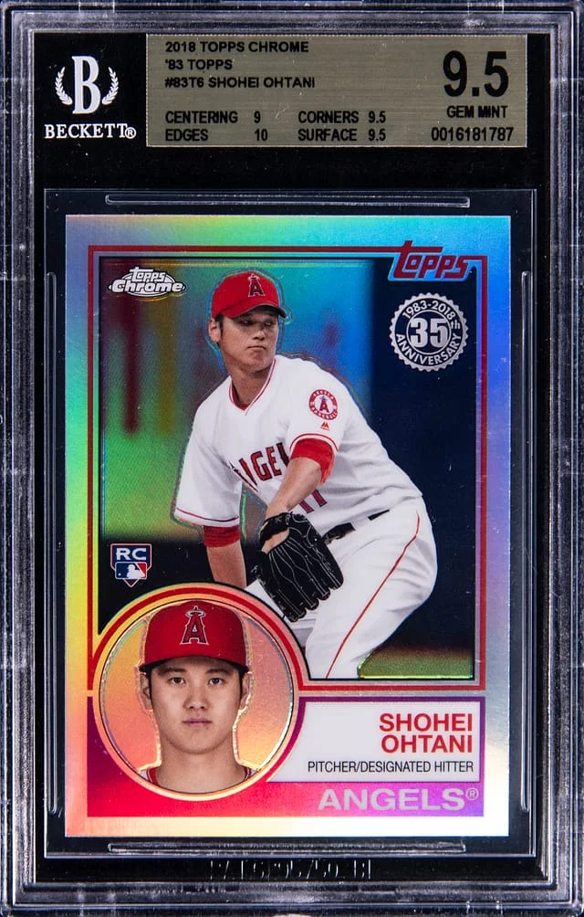 2018 Topps Chrome Shohei Ohtani 83 Topps Retro #83T6 card image