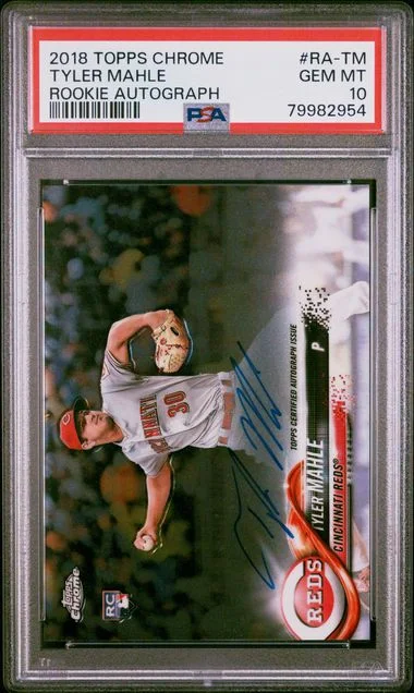 2018 Topps Chrome Tyler Mahle Autograph #RA-TM card image