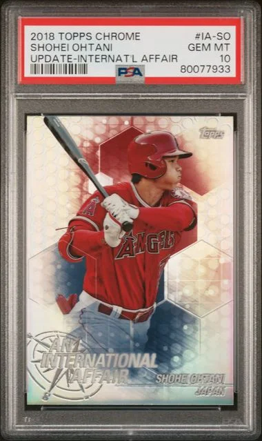 2018 Topps Chrome Update An International Affair Ia-So Shohei Ohtani #no-number card image