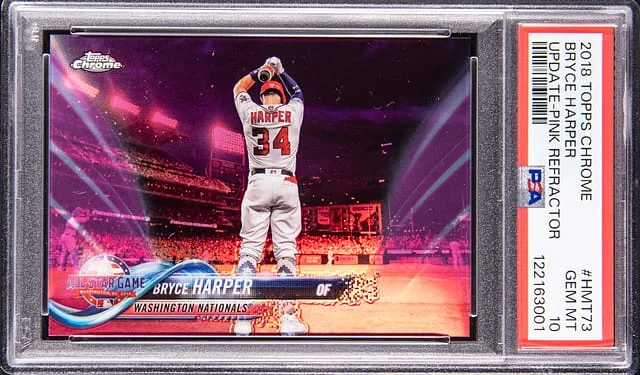 2018 Topps Chrome Update Bryce Harper Pink Refractor #HMT73 card image
