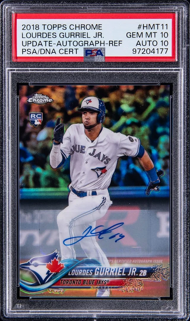 2018 Topps Chrome Update Lourdes Gurriel Jr. Autograph Refractor #HMT11 card image