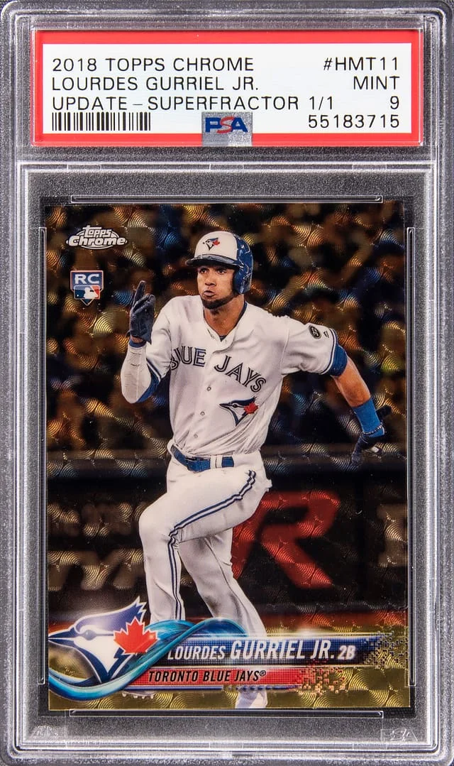 2018 Topps Chrome Update Lourdes Gurriel Jr. SuperFractor #HMT111 card image