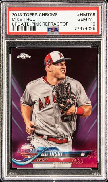 2018 Topps Chrome Update Mike Trout #HMT69 card image