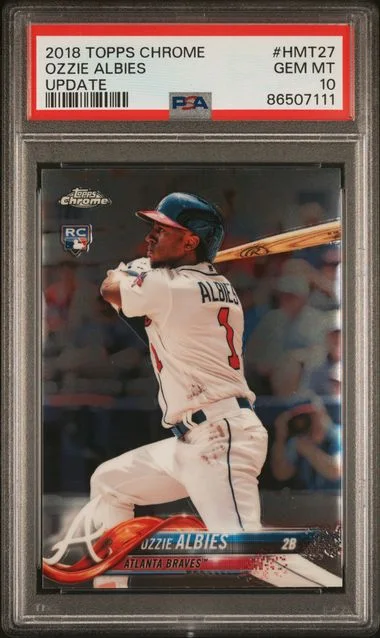 2018 Topps Chrome Update Ozzie Albies #HMT27 card image