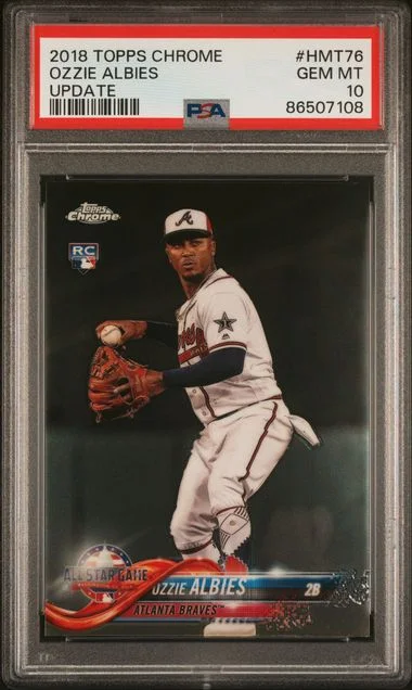 2018 Topps Chrome Update Ozzie Albies #HMT76 card image