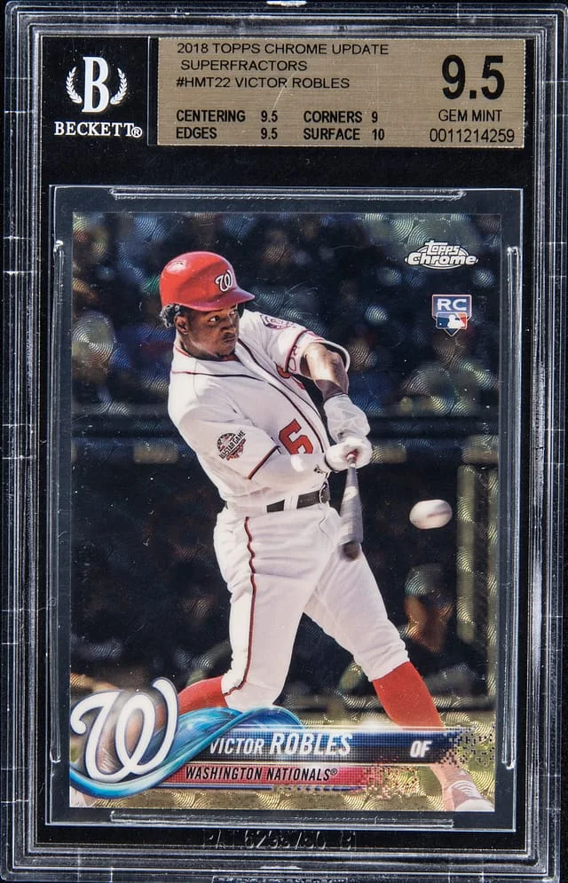 2018 Topps Chrome Update Victor Robles Superfractors #HMT22 card image