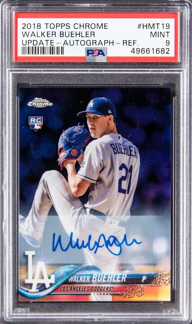 2018 Topps Chrome Update Walker Buehler Autograph Refractor #HMT-19 card image