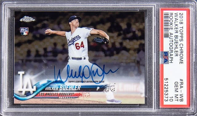 2018 Topps Chrome Walker Buehler Autograph #RA-WB card image