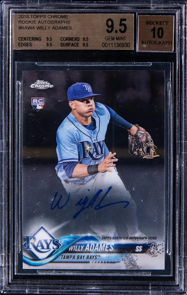 2018 Topps Chrome Willy Adames Autograph #RA-WA card image