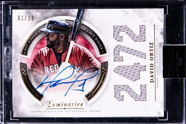 2018 Topps David Ortiz Luminaries Hit Kings Autograph Relic #HKAR-DO card image