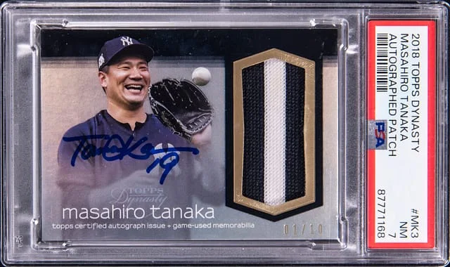 2018 Topps Dynasty Masahiro Tanaka Autograph Patch #MK3 card image