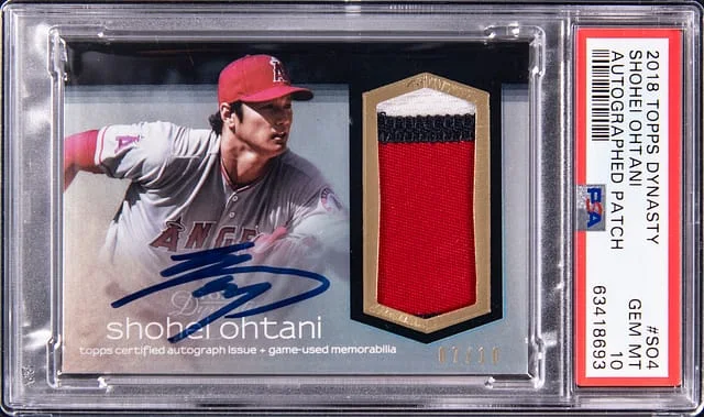 2018 Topps Dynasty Shohei Ohtani Autographed Patch #AP-SO4 card image