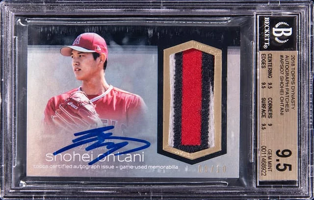 2018 Topps Dynasty Shohei Ohtani Autograph Patches #AP-SO7 card image