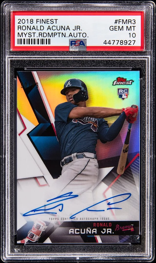 2018 Topps Finest Ronald Acuna Jr. Mystery Redemption Autograph #FMR3 card image