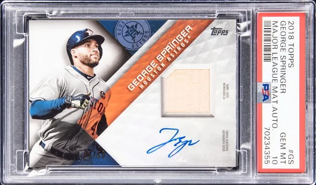 2018 Topps George Springer Major League Material Autograph #GS card image