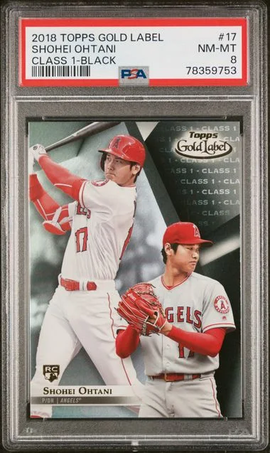 2018 Topps Gold Label 17 Shohei Ohtani Class #1-Black card image