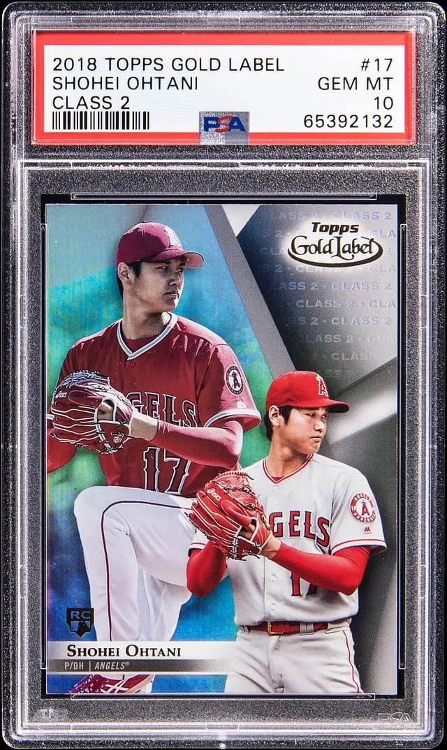 2018 Topps Gold Label Class 2 Shohei Ohtani Blue #17 card image
