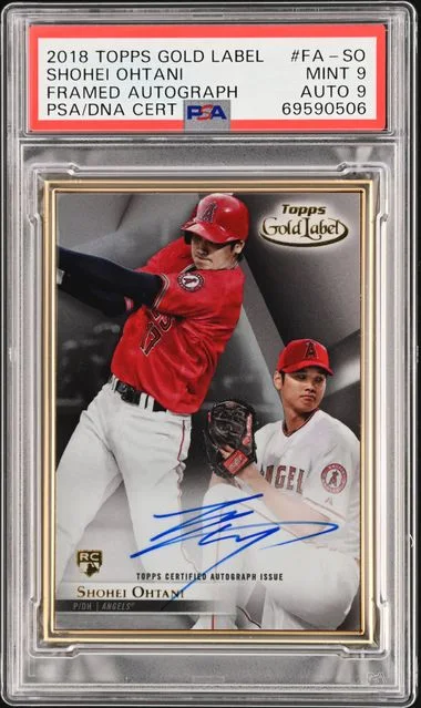 2018 Topps Gold Label Shohei Ohtani Framed Autograph #FA-SO card image