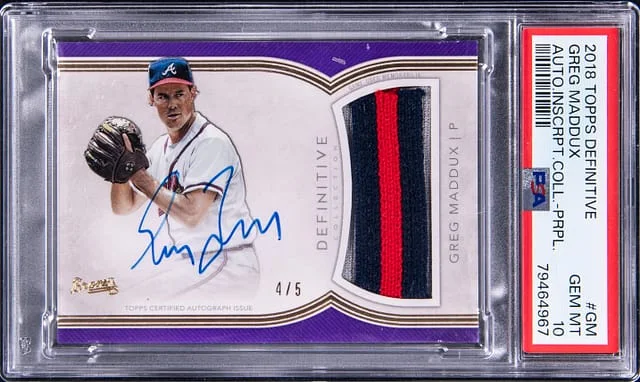 2018 Topps Greg Maddux Definitive Autograph Inscription Collection #DCAR-GM card image