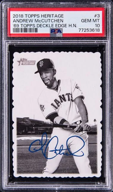 2018 Topps Heritage Andrew Mccutchen 1969 Topps Deckle Edge High Numbers #3 card image