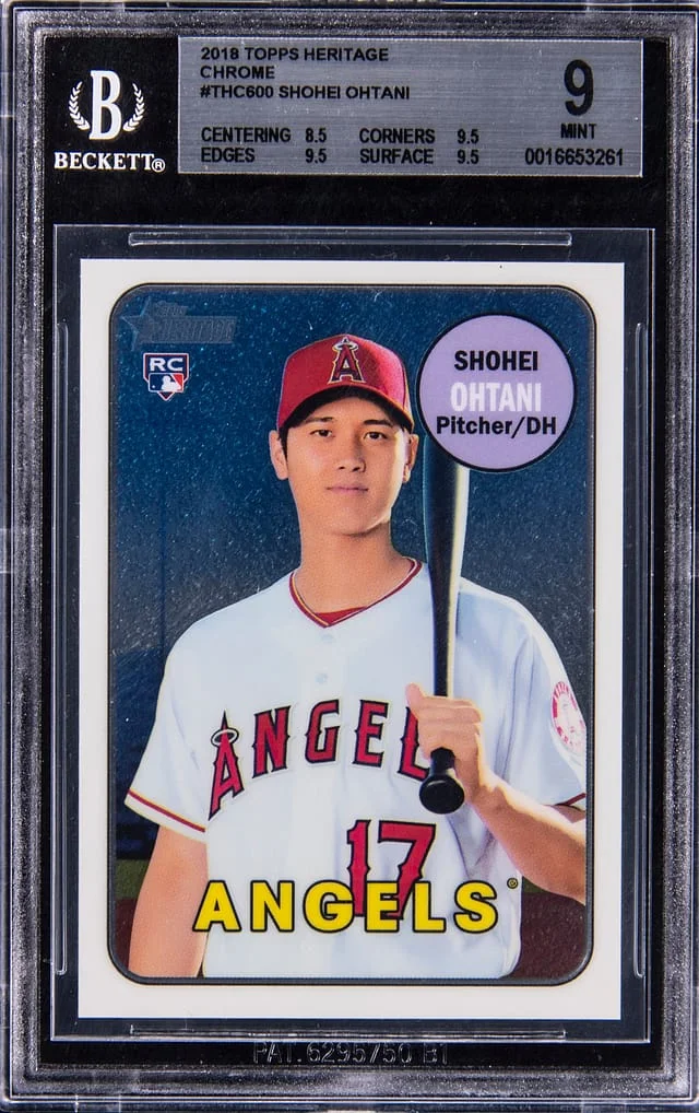 2018 Topps Heritage Chrome Shohei Ohtani #THC600 card image