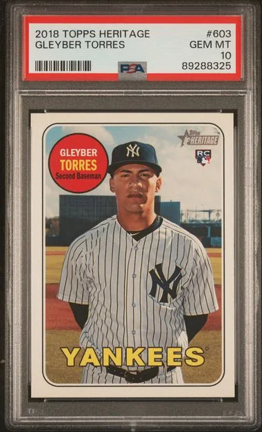 2018 Topps Heritage Gleyber Torres #603 card image