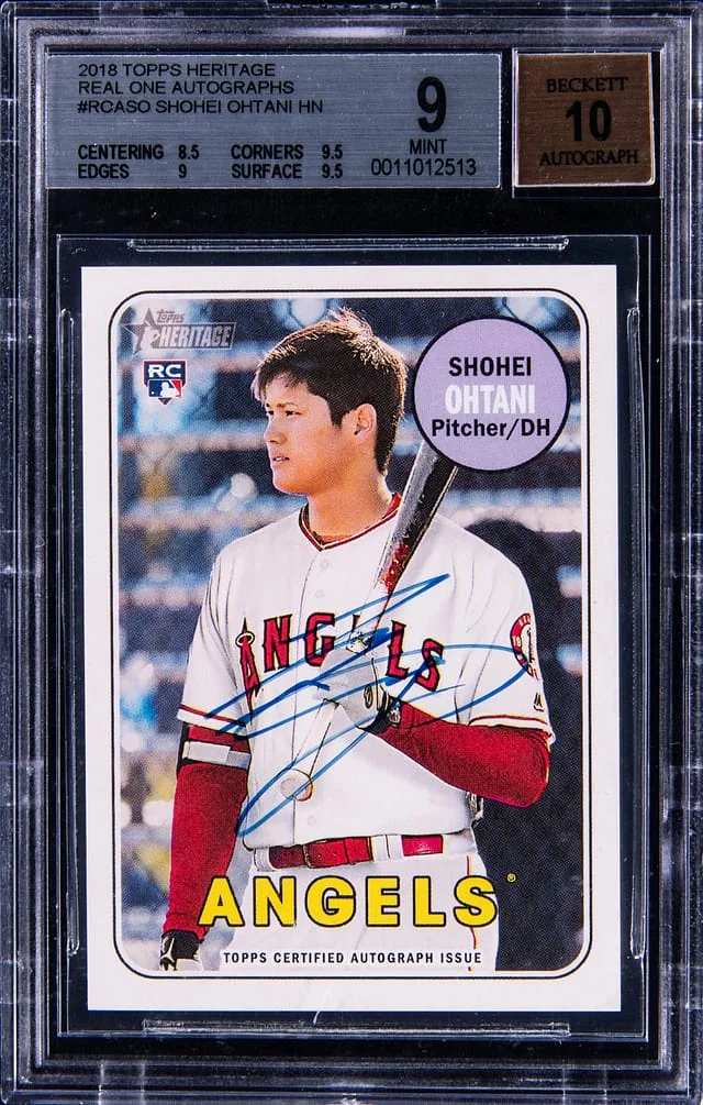 2018 Topps Heritage High Number Shohei Ohtani Real One Autographs #ROA-SO card image