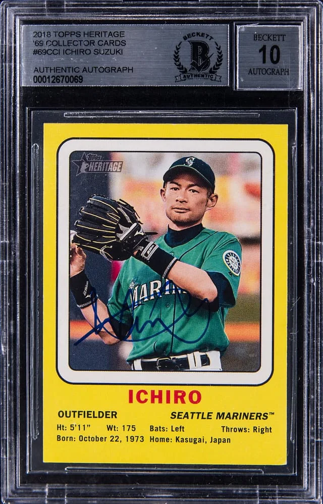 2018 Topps Heritage Ichiro Suzuki 69 Collector Cards #69CCI card image