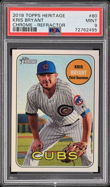 2018 Topps Heritage Kris Bryant Refractor #80 card image