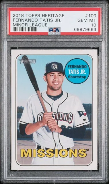 2018 Topps Heritage Minor League Fernando Tatis Jr. #100 card image