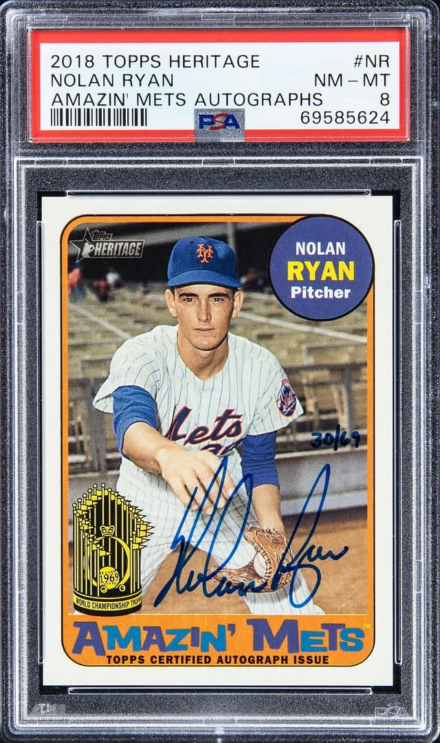 2018 Topps Heritage Nolan Ryan Amazin Mets Autograph #AMA-NR card image