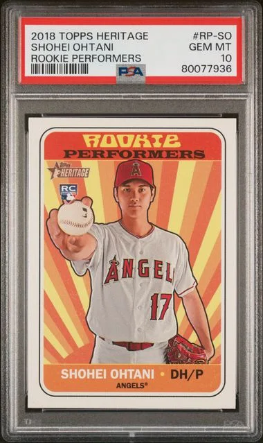 2018 Topps Heritage Performers Rp-So Shohei Ohtani #no-number card image