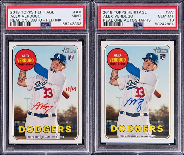 2018 Topps Heritage Real One Alex Verdugo Autograph #ROA-AV card image